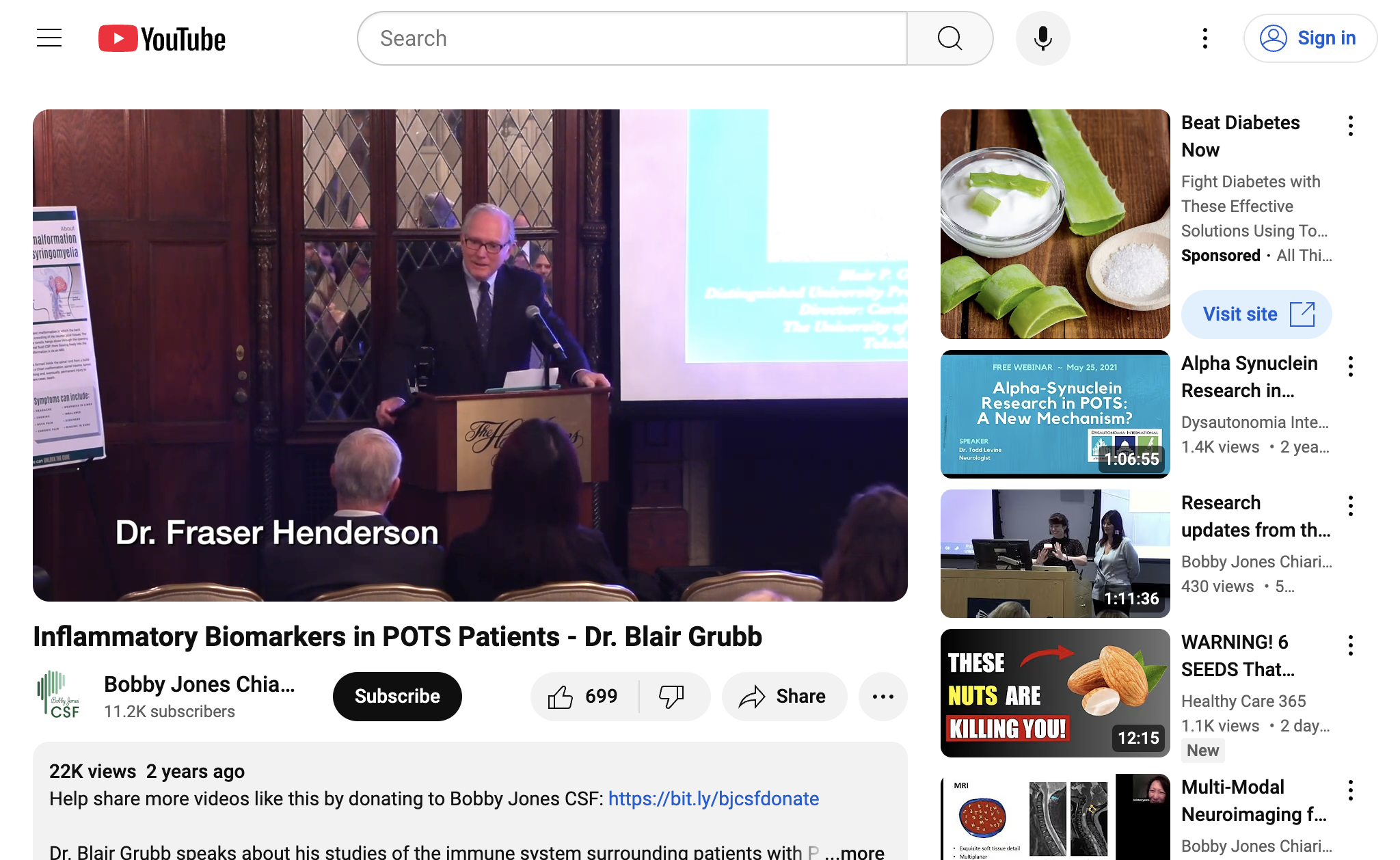 Inflammatory Biomarkers in POTS Patients - Dr. Blair Grubb