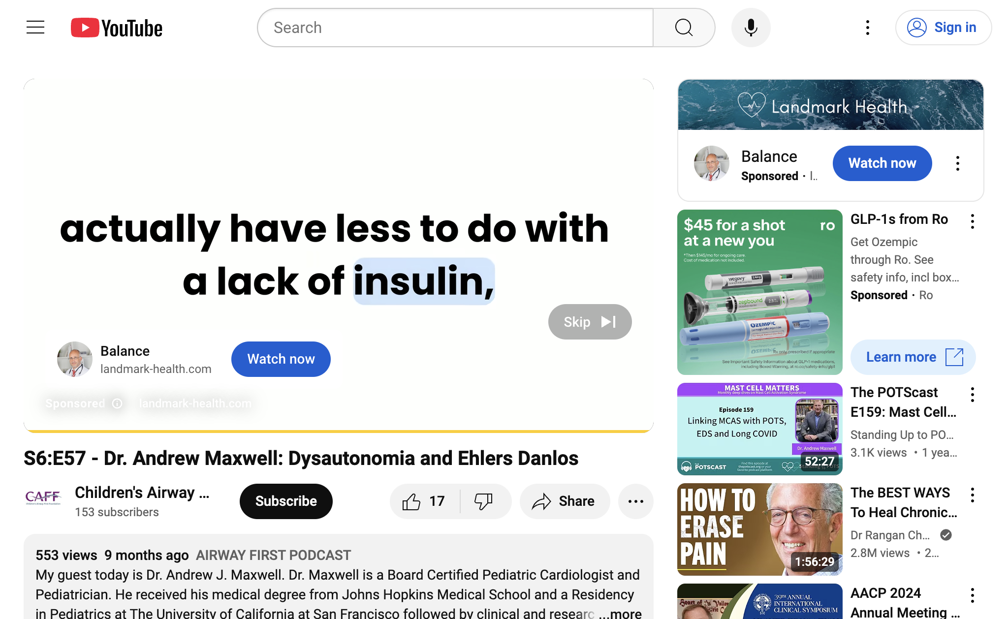 S6:E57 - Dr. Andrew Maxwell: Dysautonomia and Ehlers Danlos