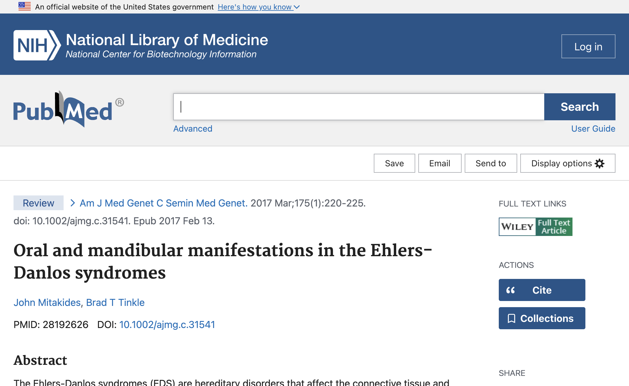 Oral and mandibular manifestations in the Ehlers-Danlos syndromes.