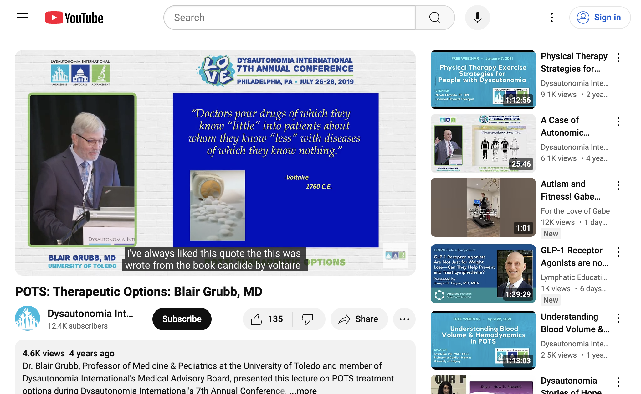 POTS: Therapeutic Options: Blair Grubb, MD