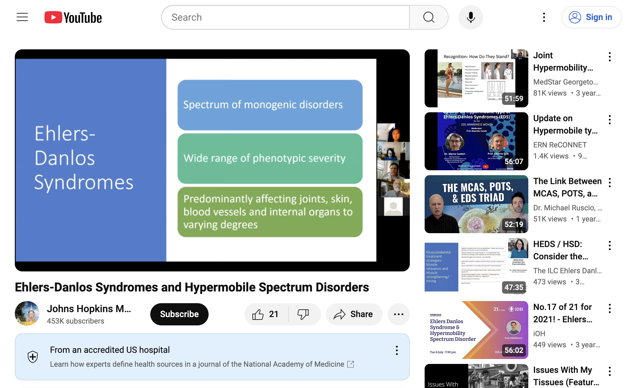 Ehlers-Danlos Syndromes and Hypermobile Spectrum Disorders