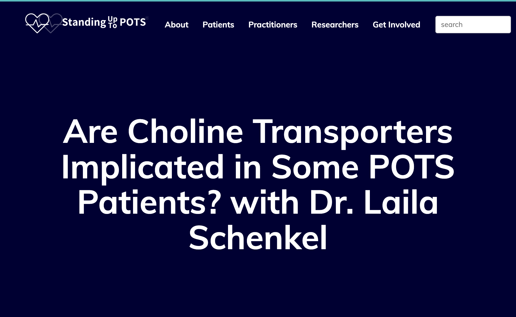 Are Choline Transporters Implicated in Some POTS Patients? with Dr. Laila Schenkel