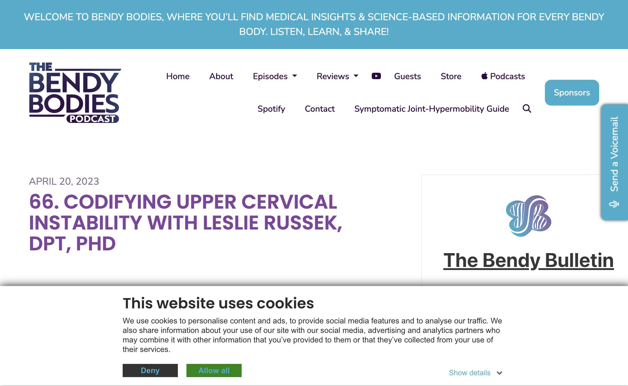 66. Codifying Upper Cervical Instability with Leslie Russek, DPT, PhD