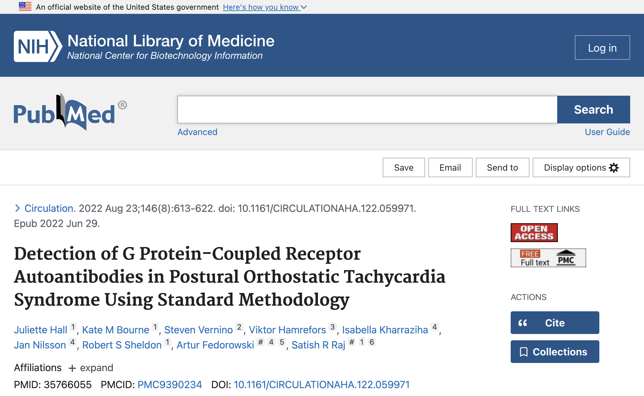 Detection of G Protein-Coupled Receptor Autoantibodies in Postural Orthostatic Tachycardia Syndrome Using Standard Methodology.