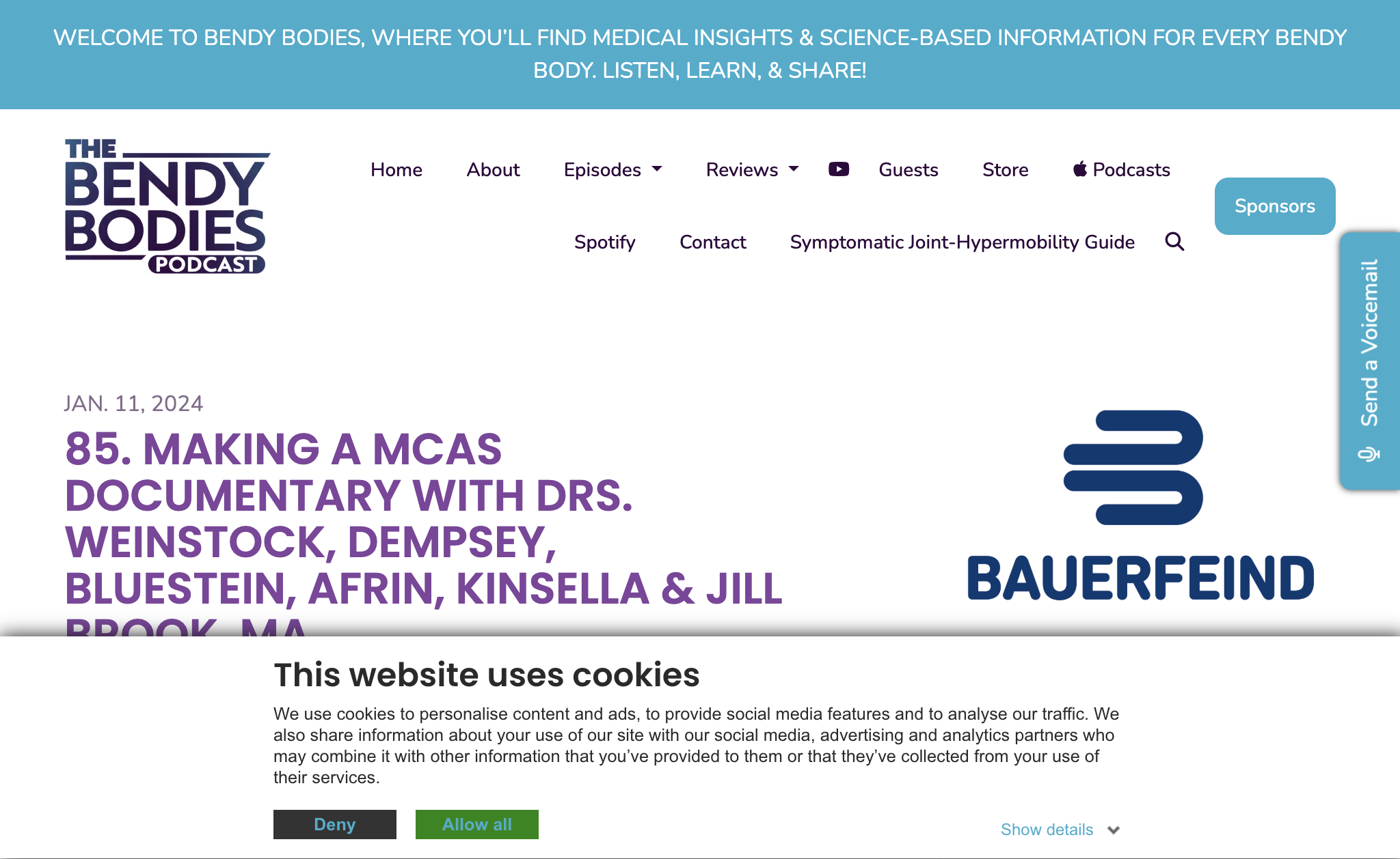 85. Making a MCAS Documentary with Drs. Weinstock, Dempsey, Bluestein, Afrin, Kinsella & Jill Brook, MA