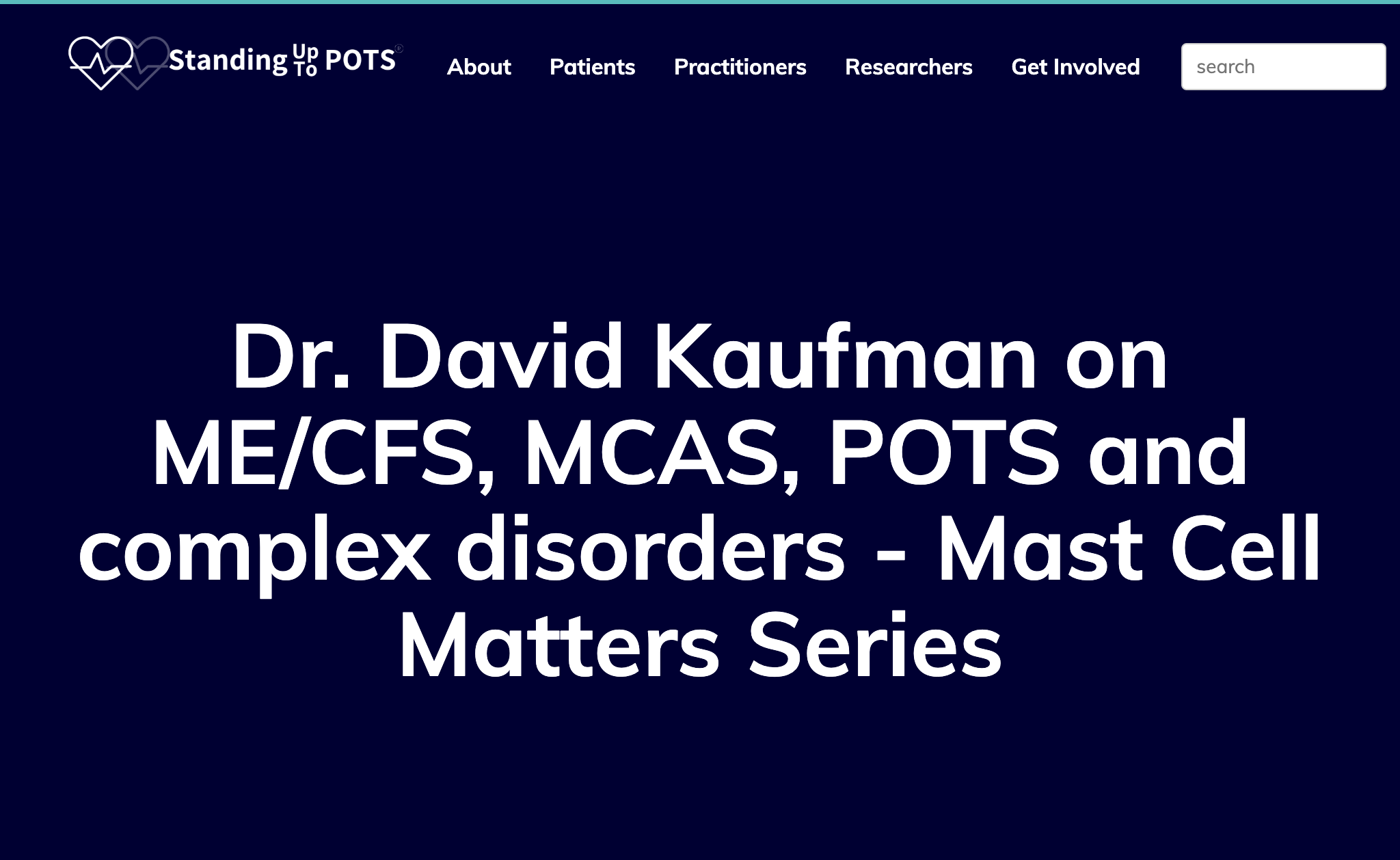 Dr. David Kaufman on ME/CFS, MCAS, POTS and complex disorders - Mast Cell Matters Series